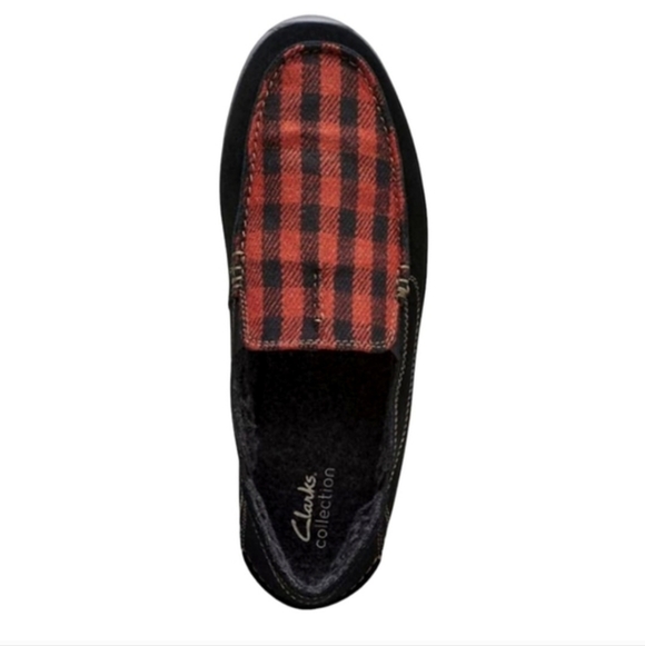 CLARKS Gorwin Step Plaid loafer Mens Size 13